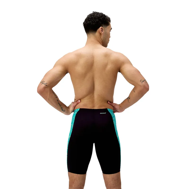 Speedo Men's Hyperboom Panel Jammer Black/Turquoise Gem-4