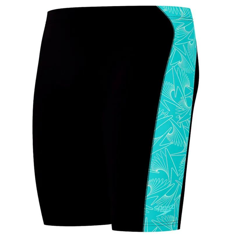 Speedo Men's Hyperboom Panel Jammer Black/Turquoise Gem