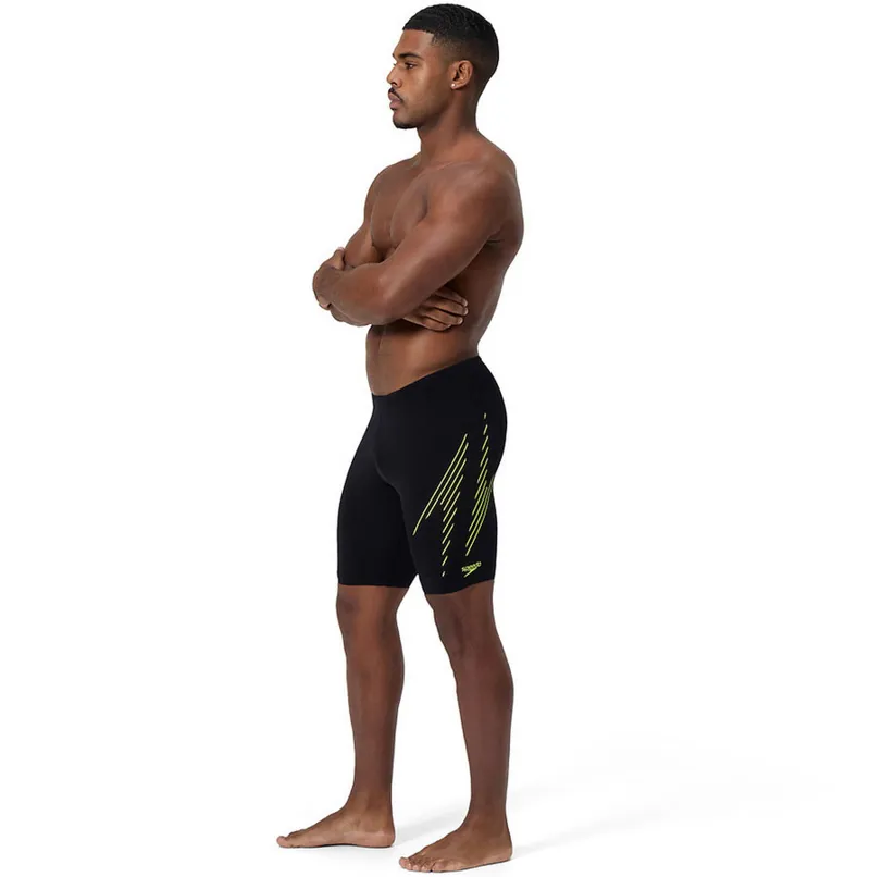Speedo Men's HyperBoom Placement Jammer Black/Hyper Yellow-2