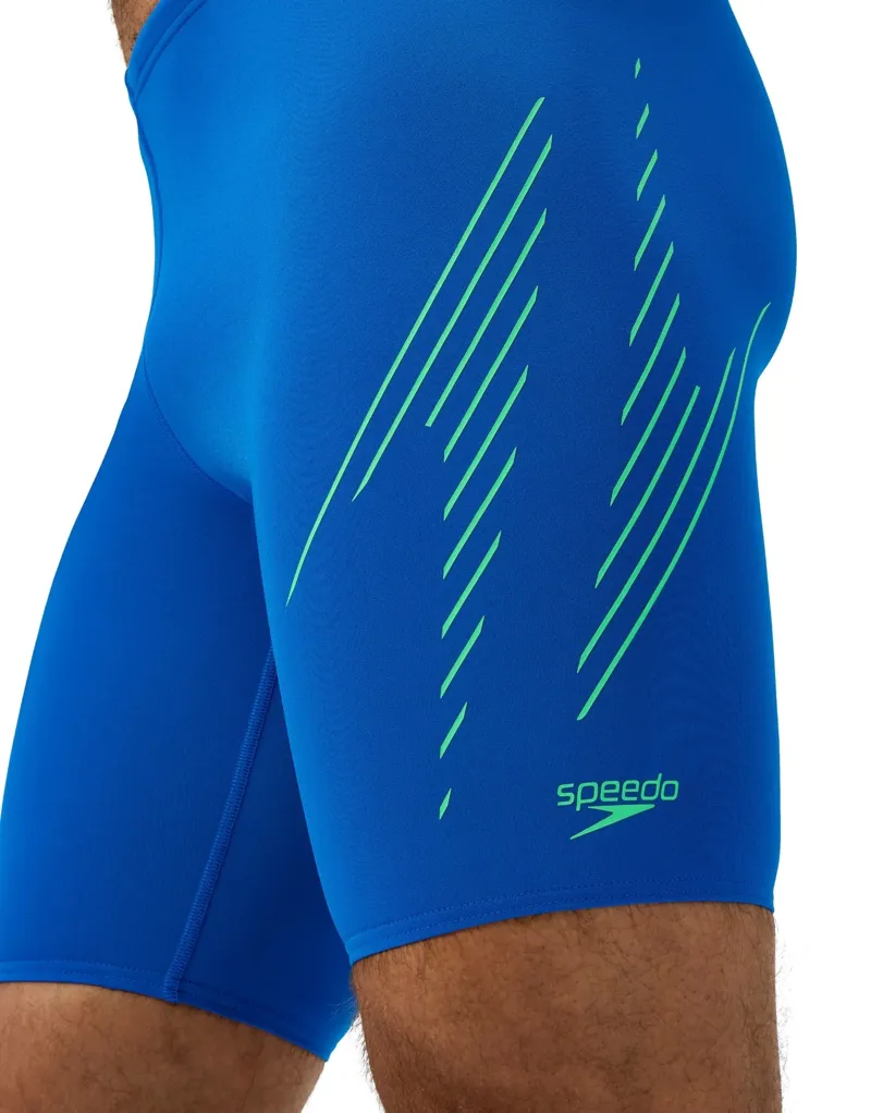 Speedo Men's Hyperboom Placement Jammer Lagoon Blue/Alfalfa Green-7
