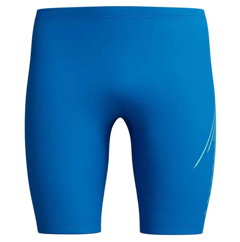 Speedo Men's Hyperboom Placement Jammer Lagoon Blue/Alfalfa Green-2