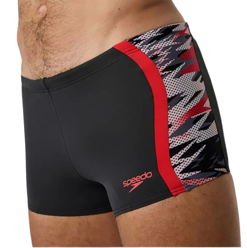 Speedo Men's Hyperboom Splice Aquashort Black/Red-9