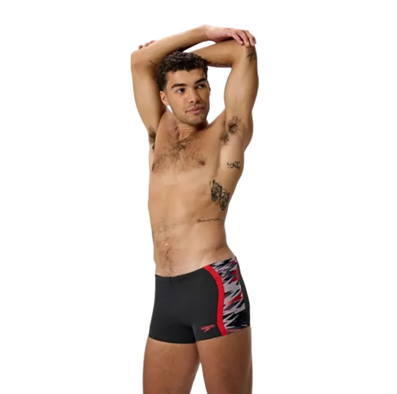 Speedo Men's Hyperboom Splice Aquashort Black/Red-8