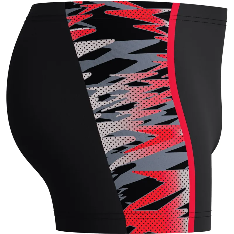 Speedo Men's Hyperboom Splice Aquashort Black/Red-4