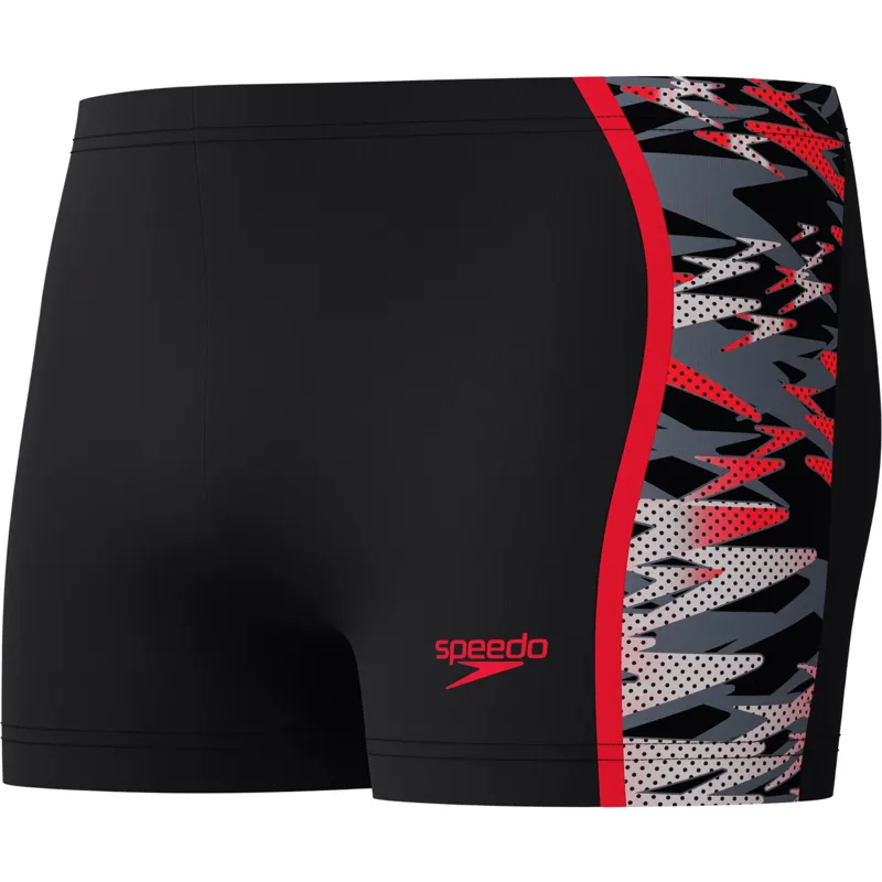 Speedo Men's Hyperboom Splice Aquashort Black/Red-3