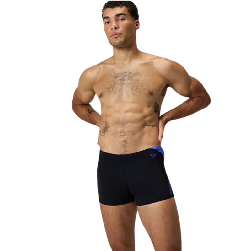 Speedo Men's Hyperboom Splice Aquashort Peacoat/Lagoon Blue-4