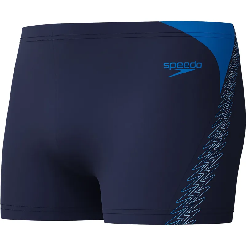 Speedo Men's Hyperboom Splice Aquashort Peacoat/Lagoon Blue
