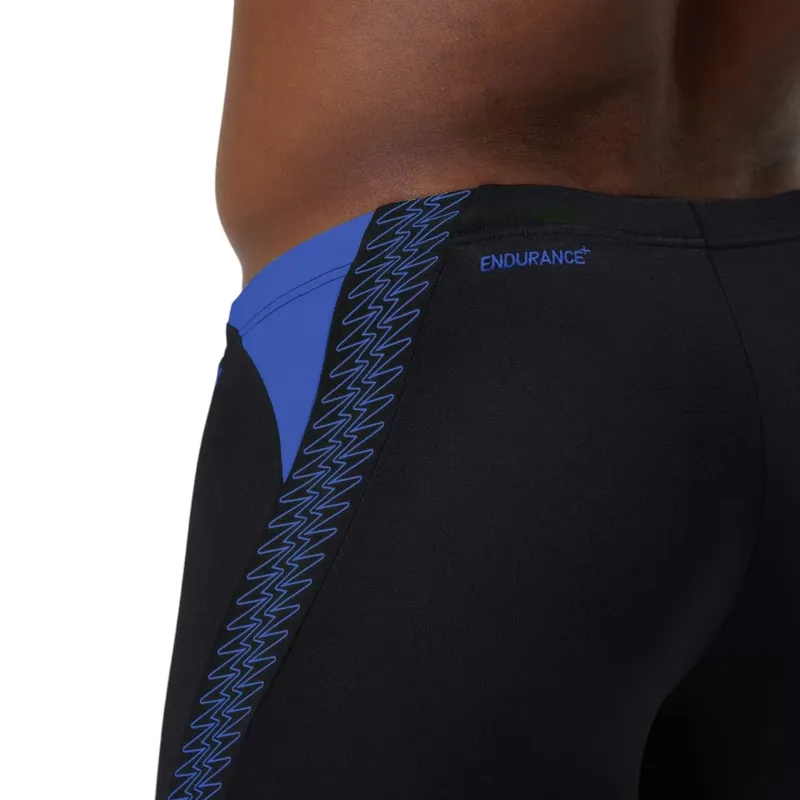 Speedo Men's Hyperboom Splice Jammer Black/Coral Pop-8