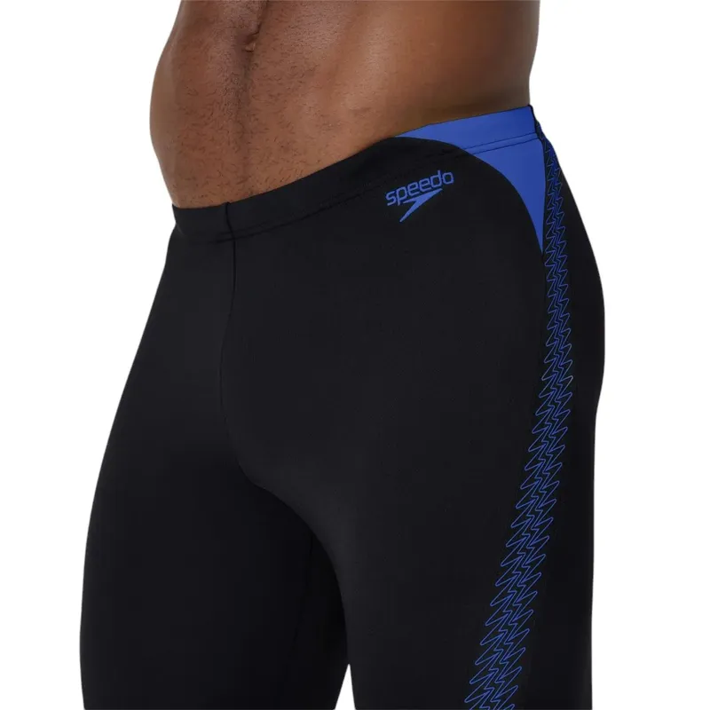 Speedo Men's Hyperboom Splice Jammer Black/Coral Pop-7