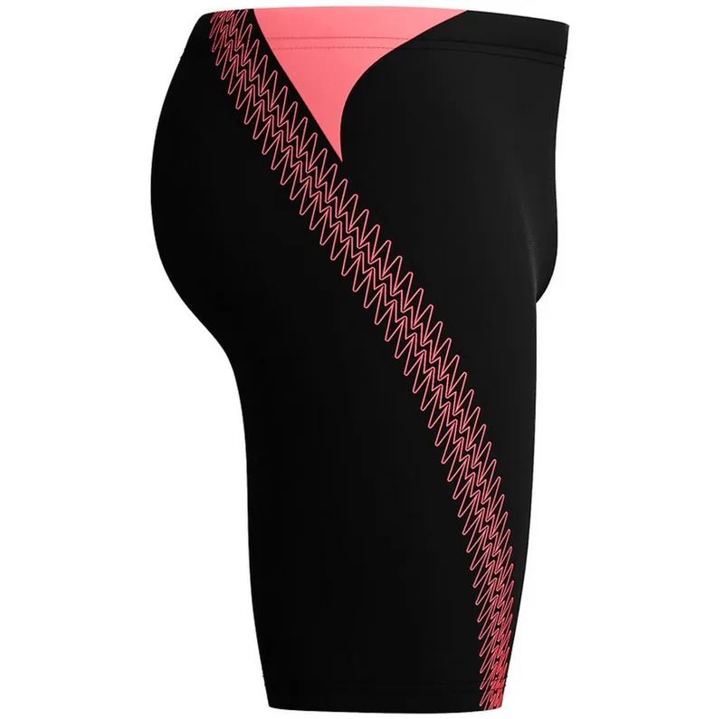 Speedo Men's Hyperboom Splice Jammer Black/Coral Sands-2