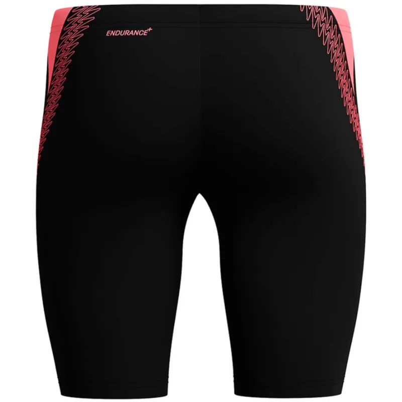 Speedo Men's Hyperboom Splice Jammer Black/Coral Sands-1