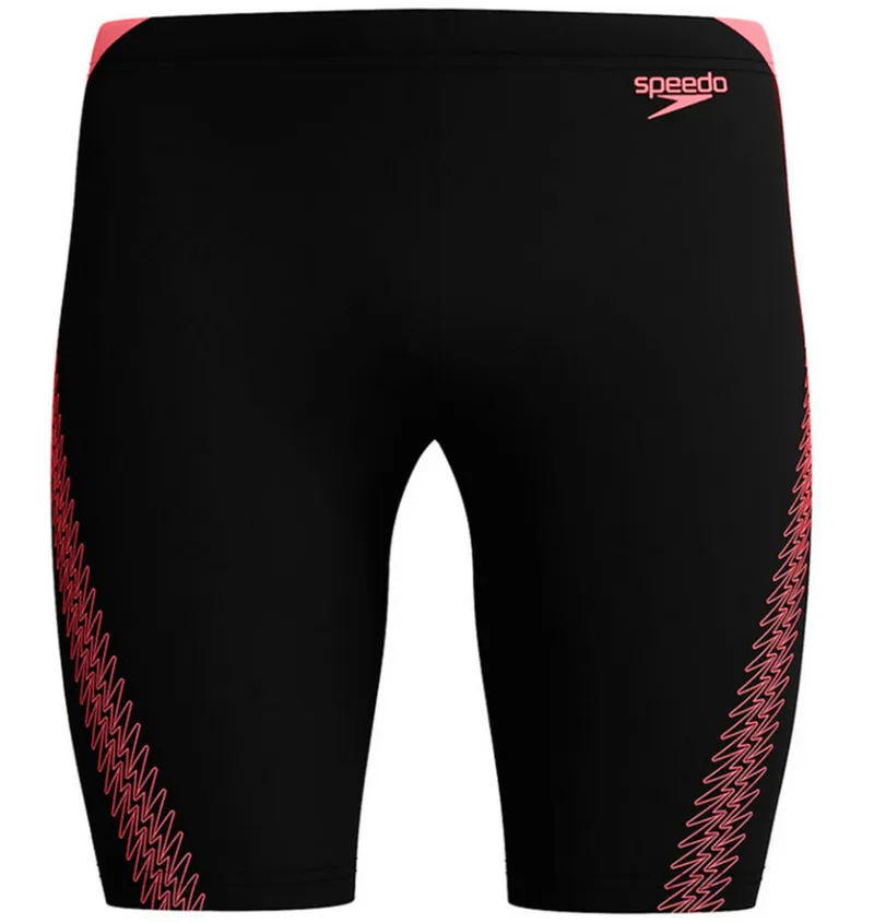 Speedo Men's Hyperboom Splice Jammer Black/Coral Sands