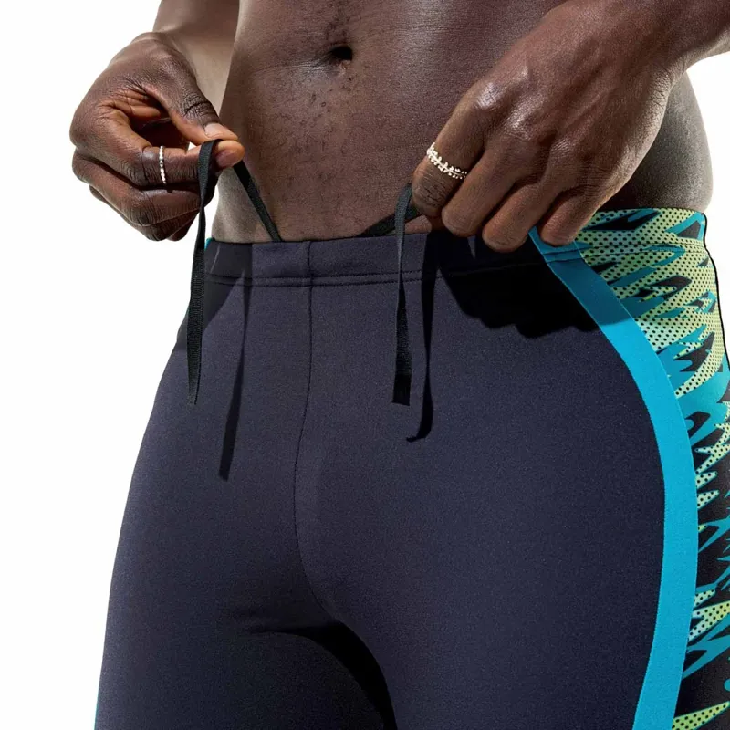 Speedo Men's Hyperboom Splice Jammer Black/Green-8