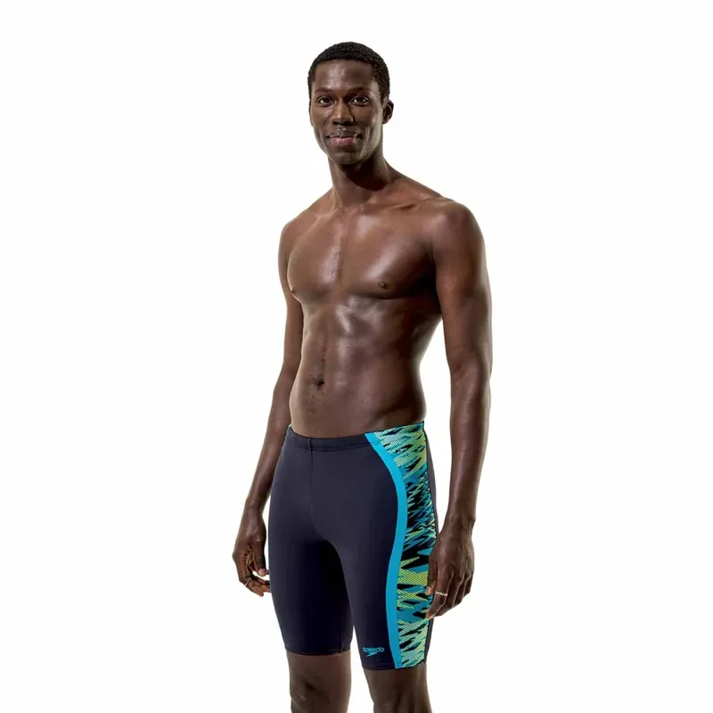 Speedo Men's Hyperboom Splice Jammer Black/Green-6