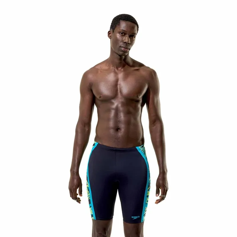 Speedo Men's Hyperboom Splice Jammer Black/Green-4