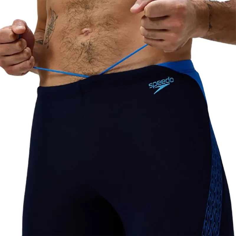 Speedo Men's Hyperboom Splice Jammer Peacoat/Lagoon Blue-7