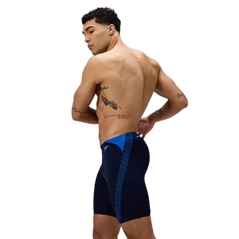 Speedo Men's Hyperboom Splice Jammer Peacoat/Lagoon Blue-5