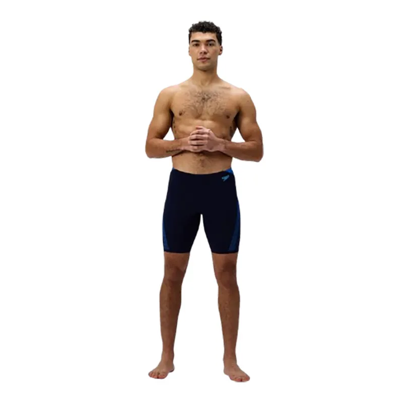 Speedo Men's Hyperboom Splice Jammer Peacoat/Lagoon Blue-3