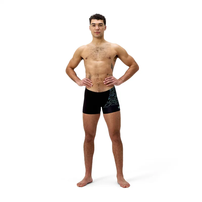 Speedo Men's Hyperboom V-Cut Aquashort Black/Green-6