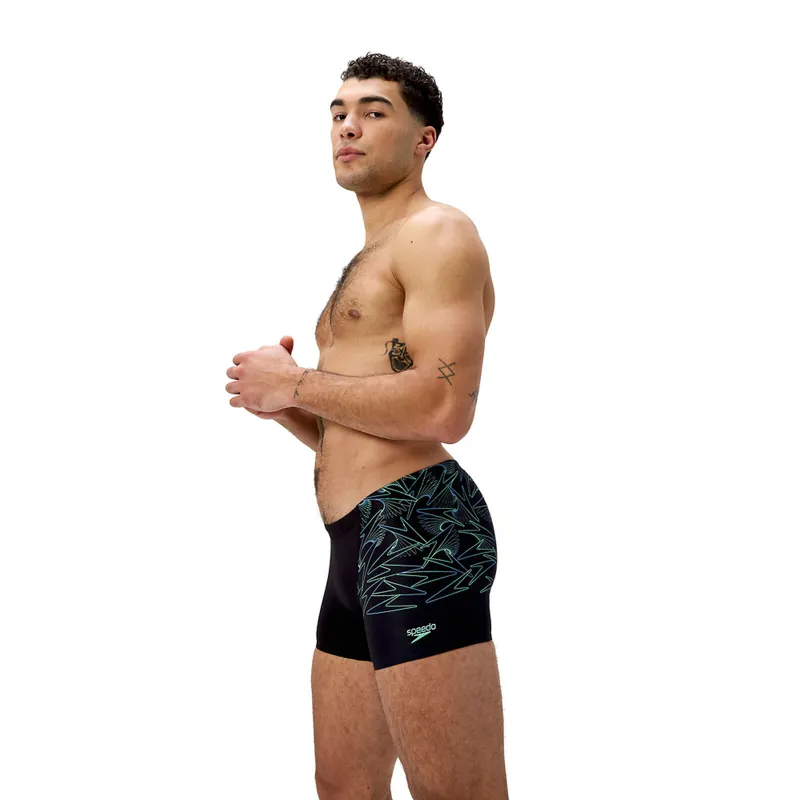 Speedo Men's Hyperboom V-Cut Aquashort Black/Green-5