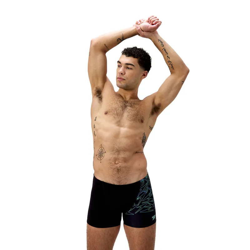 Speedo Men's Hyperboom V-Cut Aquashort Black/Green-3