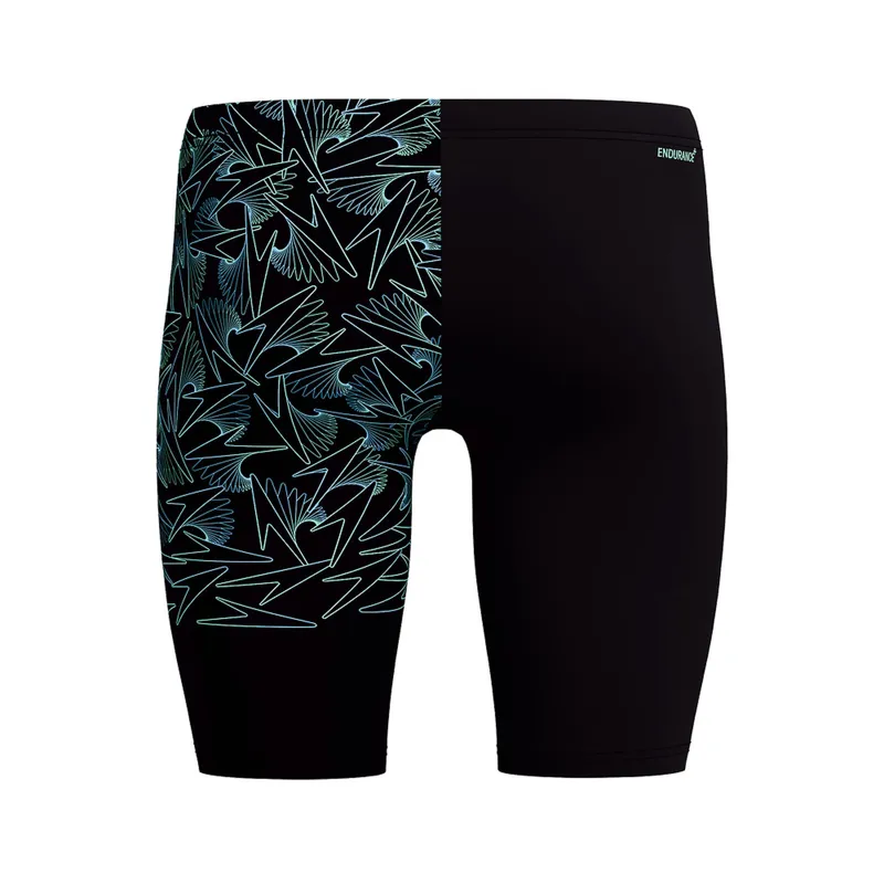 Speedo Men's Hyperboom V-Cut Jammer Black/Alfalfa Green-2