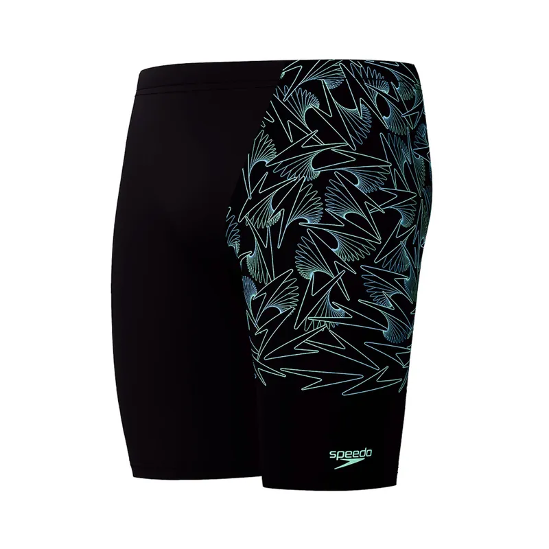 Speedo Men's Hyperboom V-Cut Jammer Black/Alfalfa Green