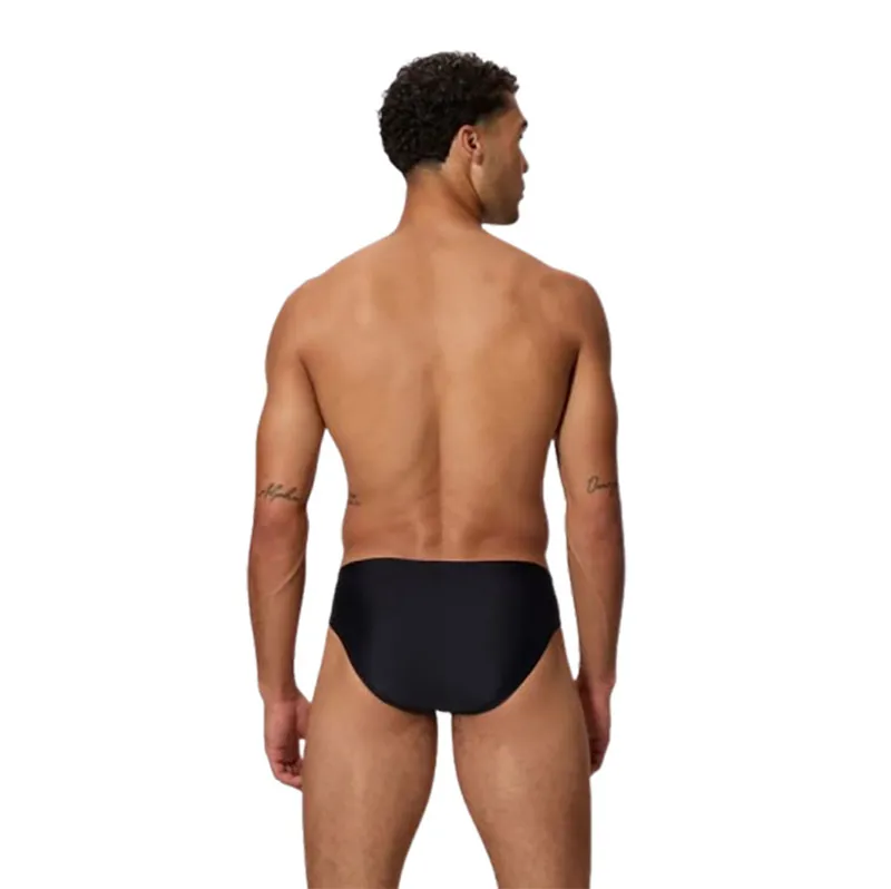 Speedo Men's Medley Logo 7cm Brief Black/Red-1