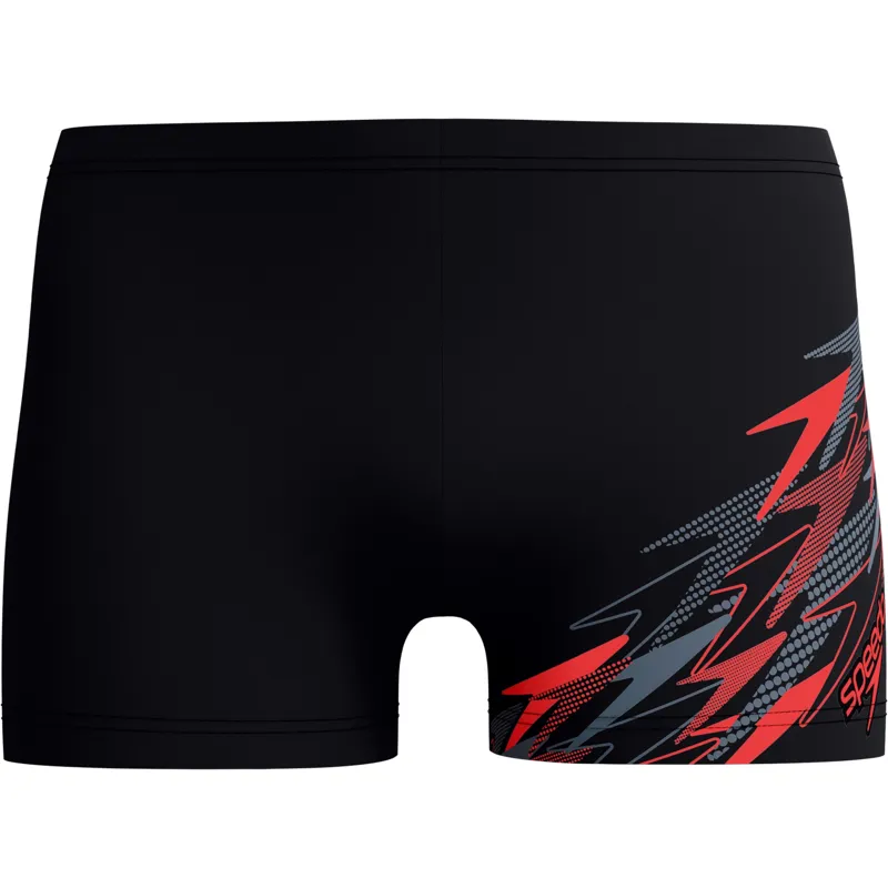 Speedo Men's Medley Logo Aquashort Black/Red