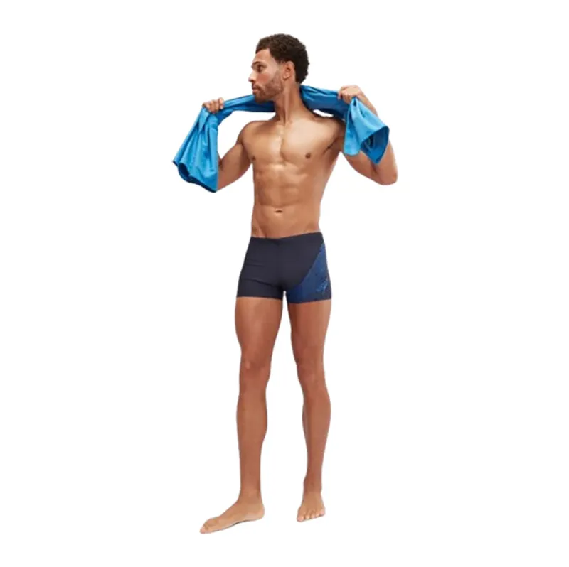 Speedo Men's Medley Logo Aquashort Navy/Blue-9