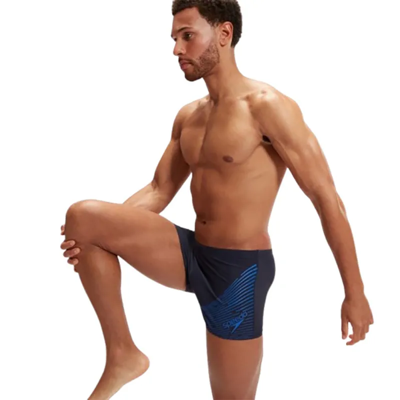 Speedo Men's Medley Logo Aquashort Navy/Blue-8