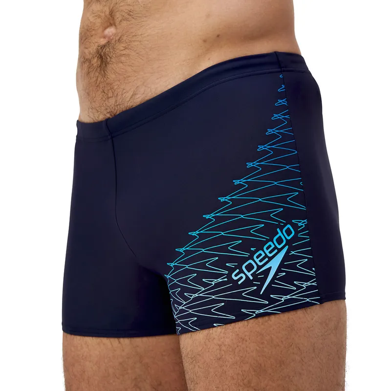 Speedo Men's Medley Logo Aquashort Navy/Sugar Blue-7