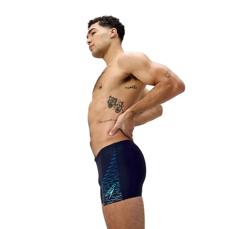 Speedo Men's Medley Logo Aquashort Navy/Sugar Blue-5