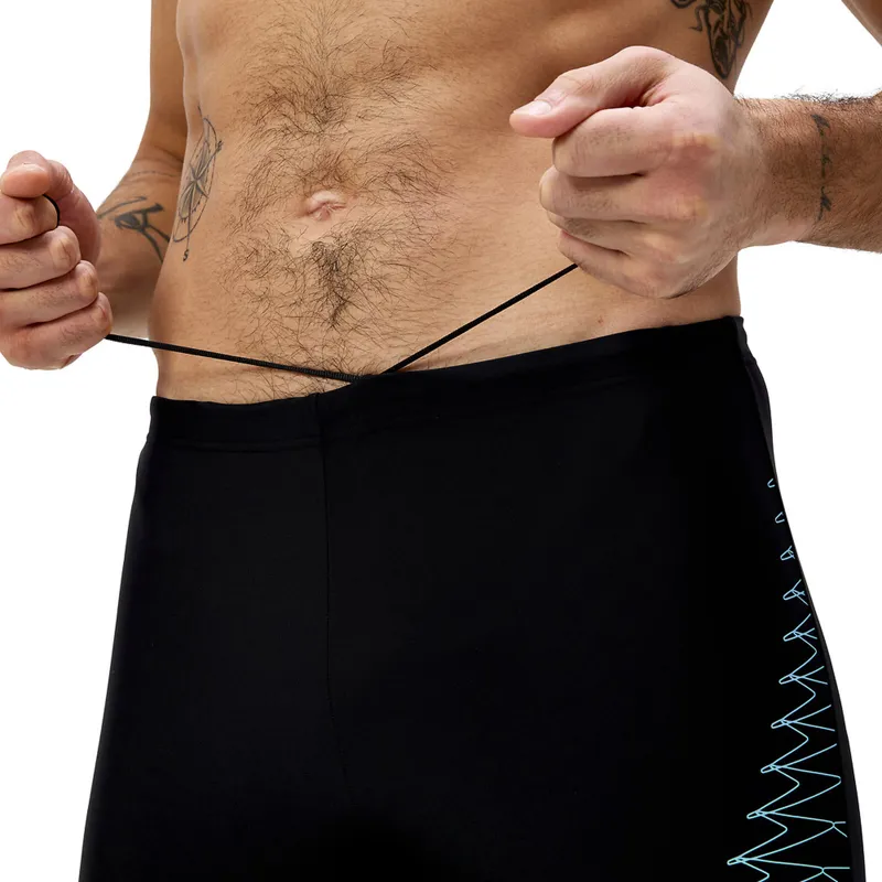 Speedo Men's Medley Logo Jammer Black/Alfalfa Green-8