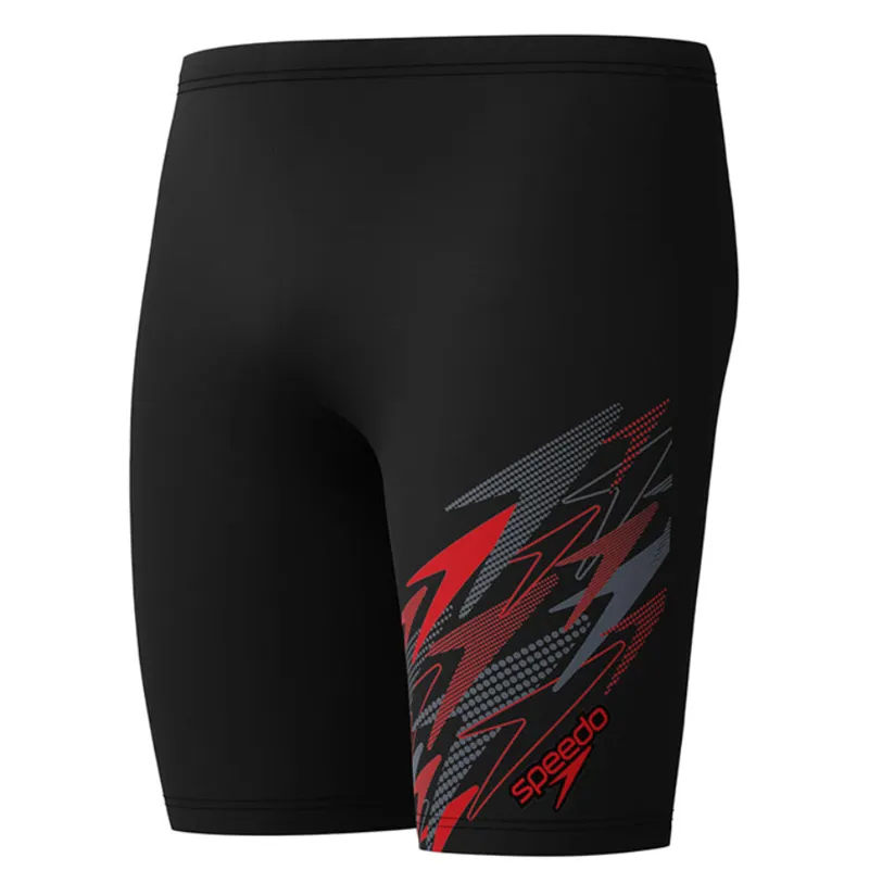 Speedo Men's Medley Logo Jammer Black/Red