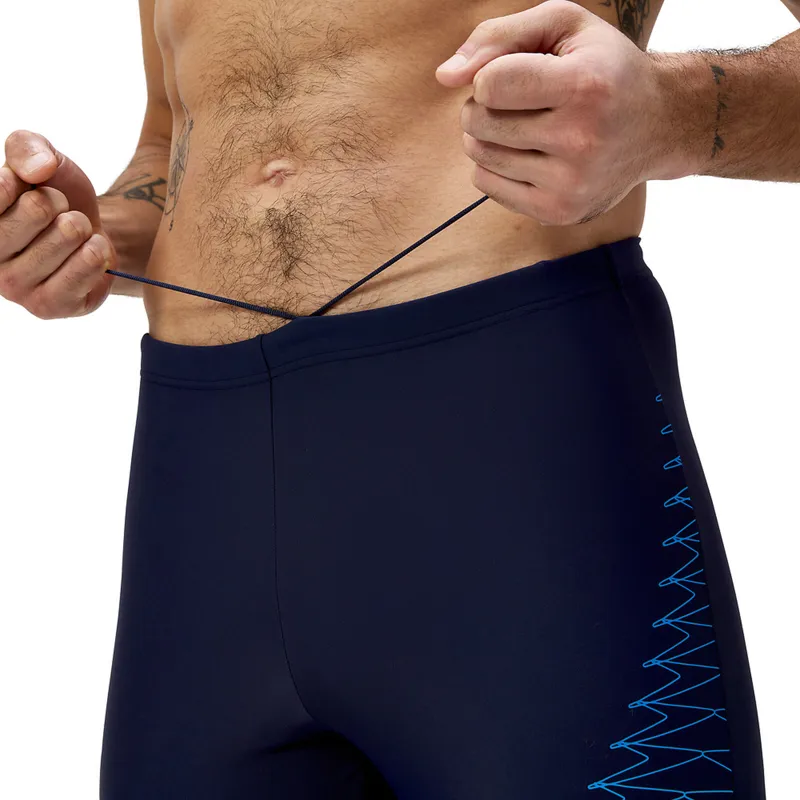 Speedo Men's Medley Logo Jammer Navy/Lagoon Blue-8