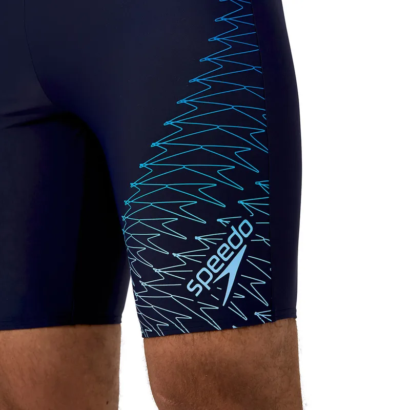 Speedo Men's Medley Logo Jammer Navy/Lagoon Blue-7
