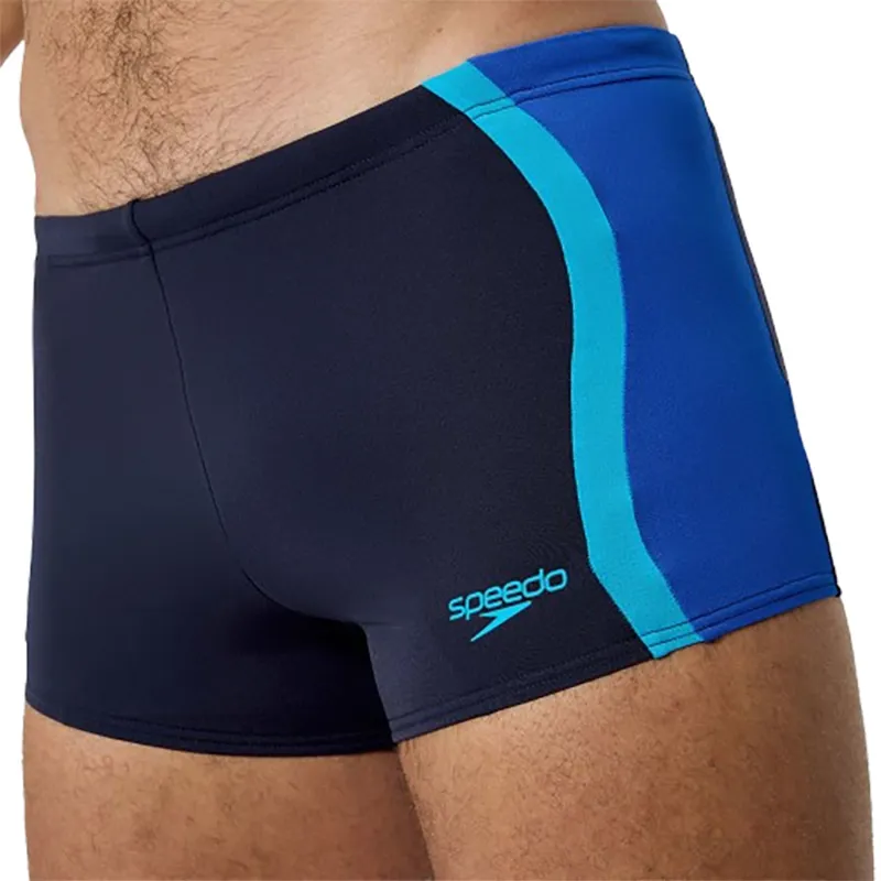 Speedo Men's Solid Splice Aquashort Navy/Blue-8