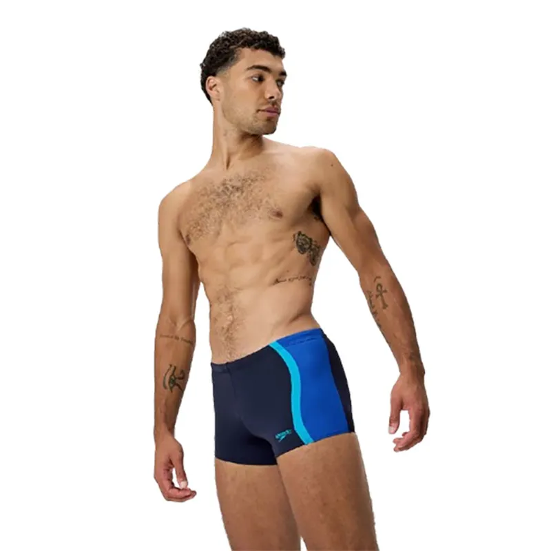 Speedo Men's Solid Splice Aquashort Navy/Blue-6