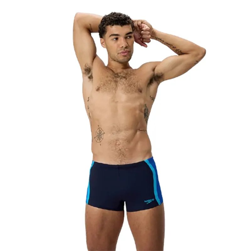 Speedo Men's Solid Splice Aquashort Navy/Blue-5