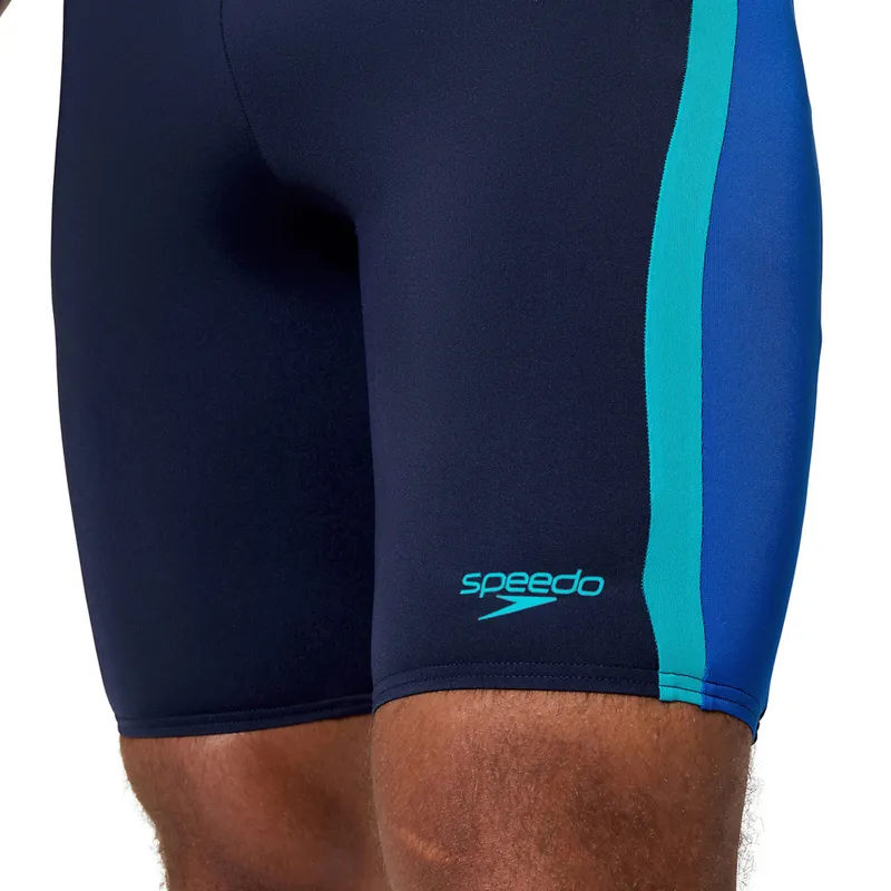 Speedo Men's Solid Splice Jammer Navy/Blue-5