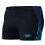 Speedo Men's Tech Panel Aquashort Black/Cobalt Blue