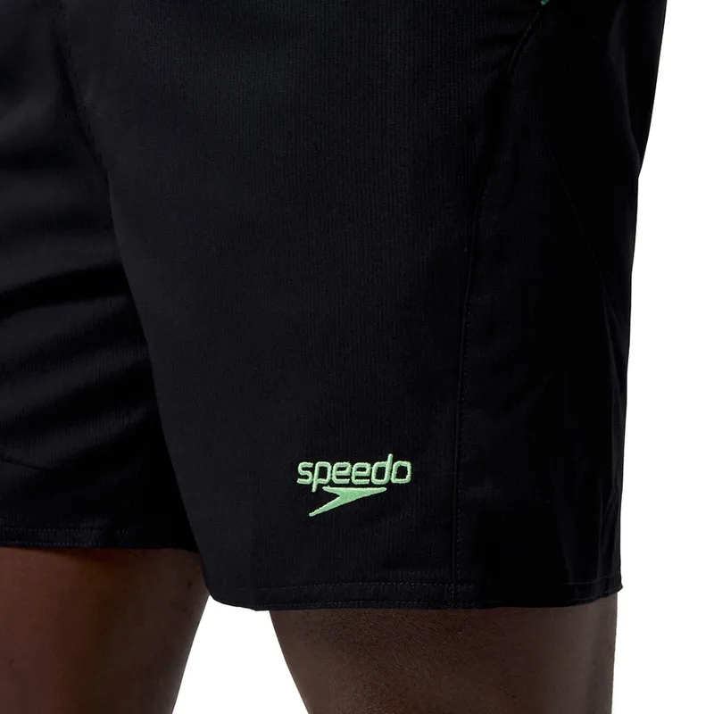 Speedo Men's Xpress Lite Panel 16 inch Watershort Black/Alfalfa Green-7