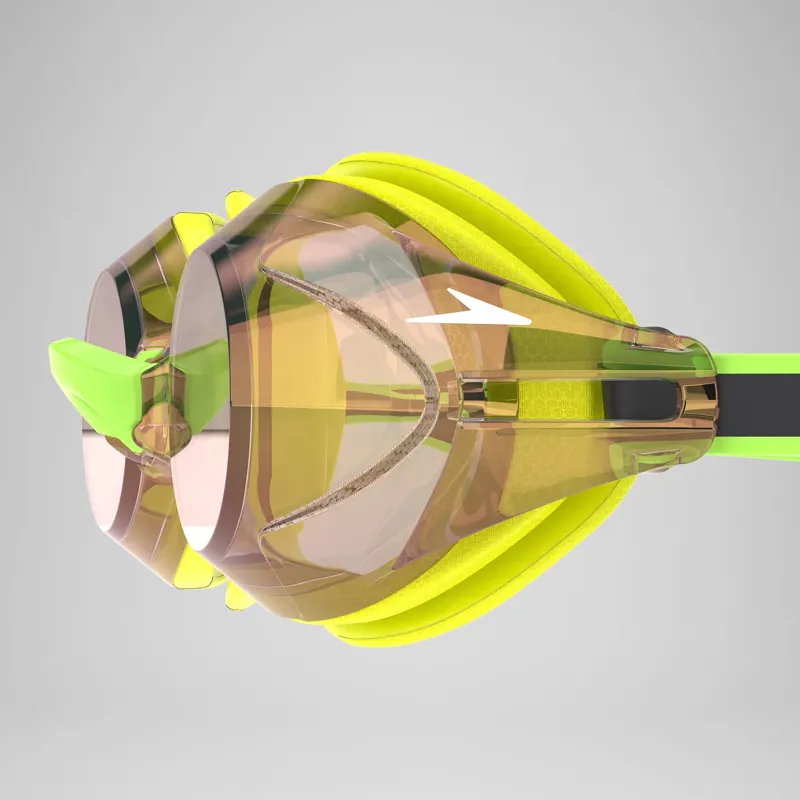 Speedo Vanquisher 3.0 Mirrored Goggles Hyper Yellow/Grey/Ablaze Mirror-2