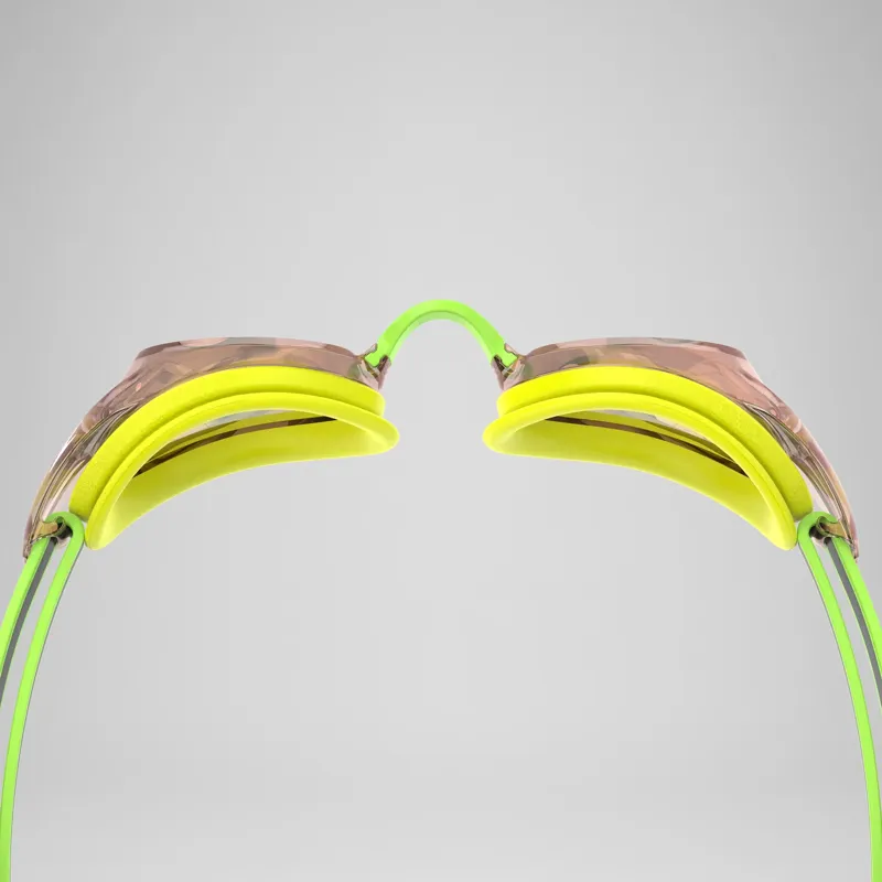 Speedo Vanquisher 3.0 Mirrored Goggles Hyper Yellow/Grey/Ablaze Mirror-3
