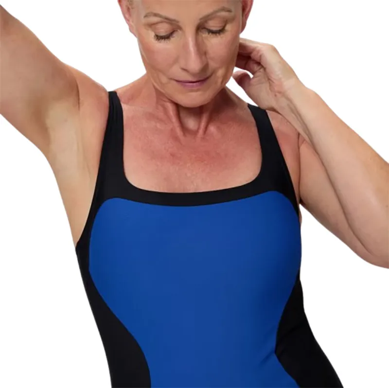 Speedo Women's Colourblock Contour Swimsuit Blue/Black-3