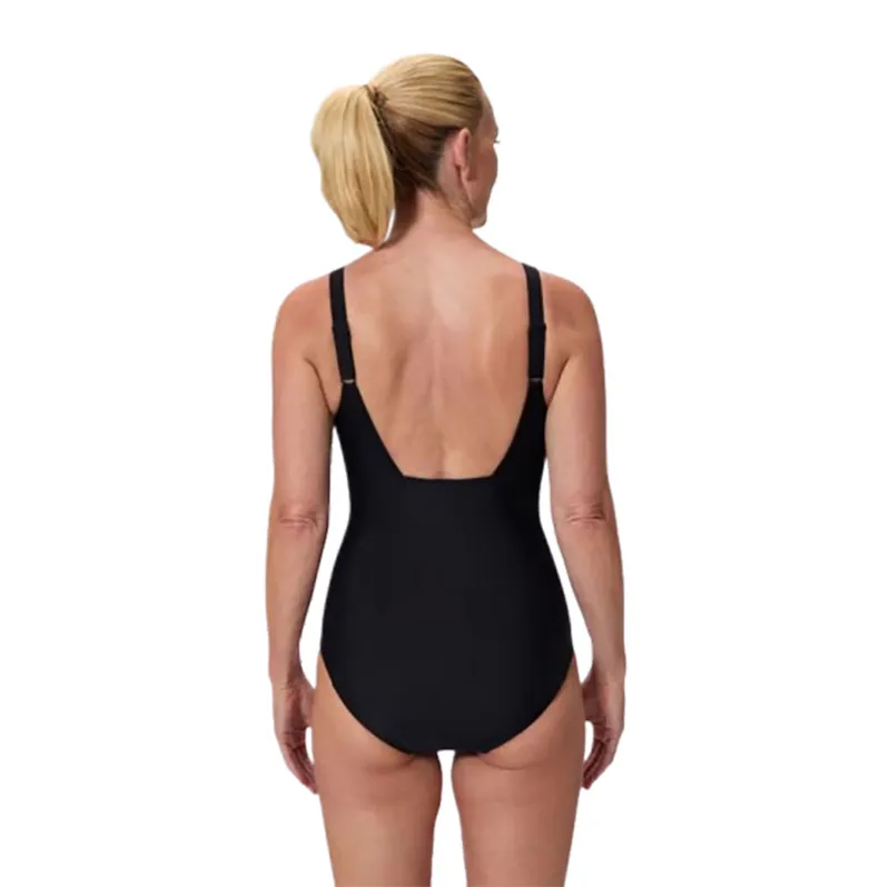 Speedo Women's Colourblock Contour Swimsuit Blue/Black-1