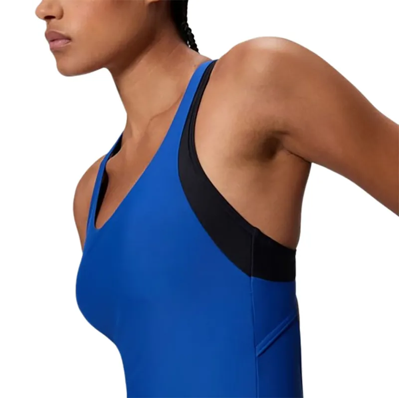 Speedo Women's Colourblock Racerback Swimsuit Dark Blue-5