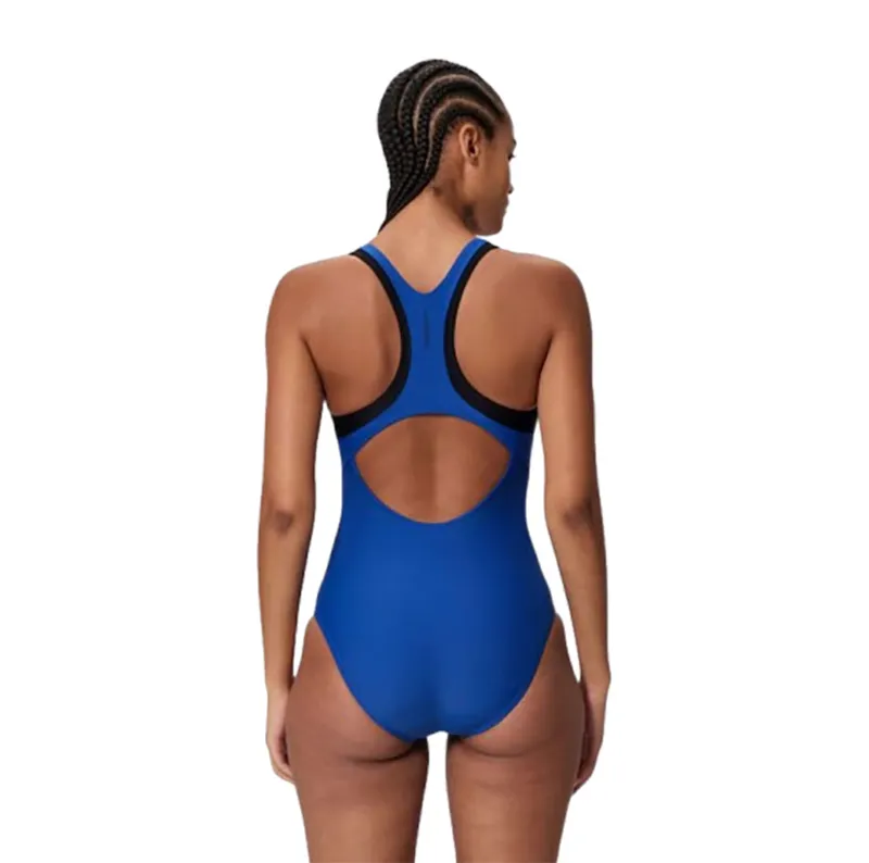 Speedo Women's Colourblock Racerback Swimsuit Dark Blue-2