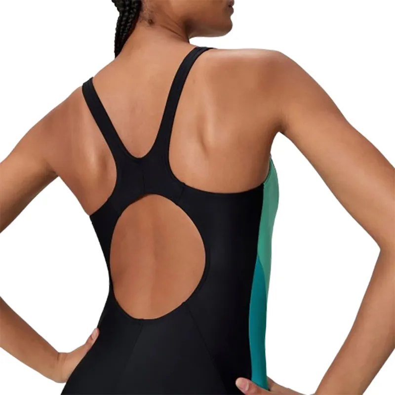 Speedo Women's Colourblock Splice 2.0 Swimsuit Black/Turquoise-9